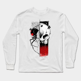 Cyberpunk Skull Spider Design Long Sleeve T-Shirt